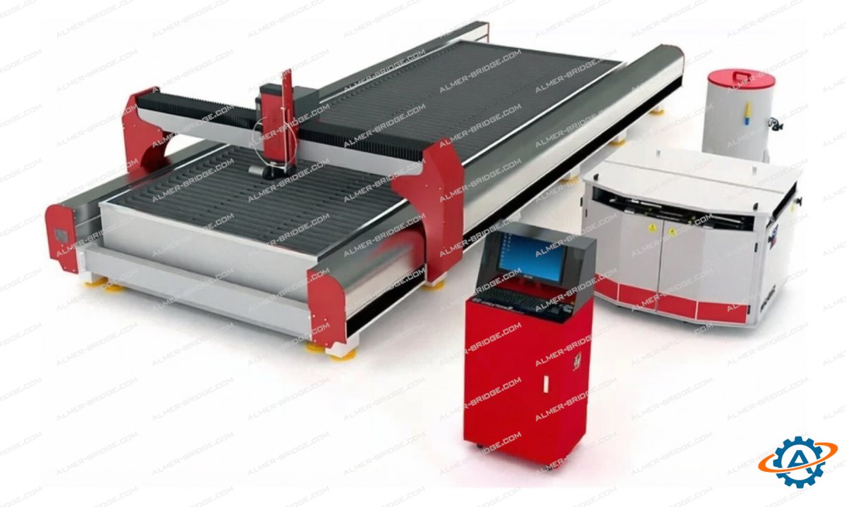  Пятиосевой станок для гидроабразивной резки с ЧПУ. E4020/MAX5II Размер стола 4*2 м.  (0)