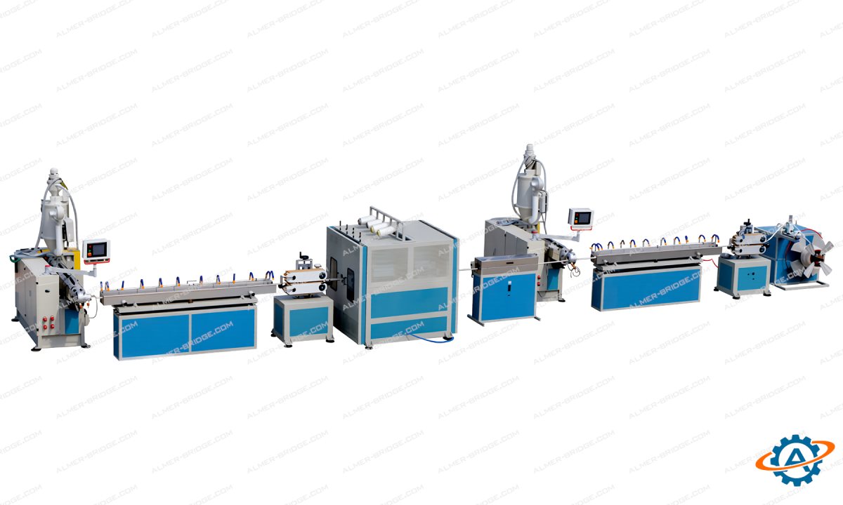  Экструзионная линия для производства ПВХ рукавов, армированных синтетическим волокном KWK-FRH-75 (0)