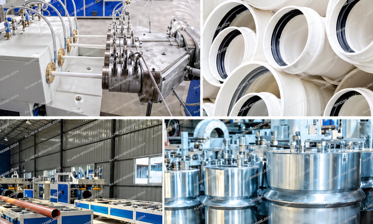  Экструзионная линия для производства труб из ПВХ/НПВХ/ХПВХ KWX-200-PVC (1)