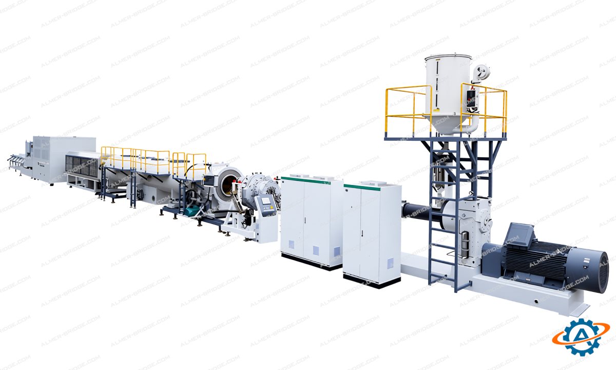  Экструзионная линия для производства напорных труб из ПНД для водоснабжения и газоснабжения KWXA-800 (0)