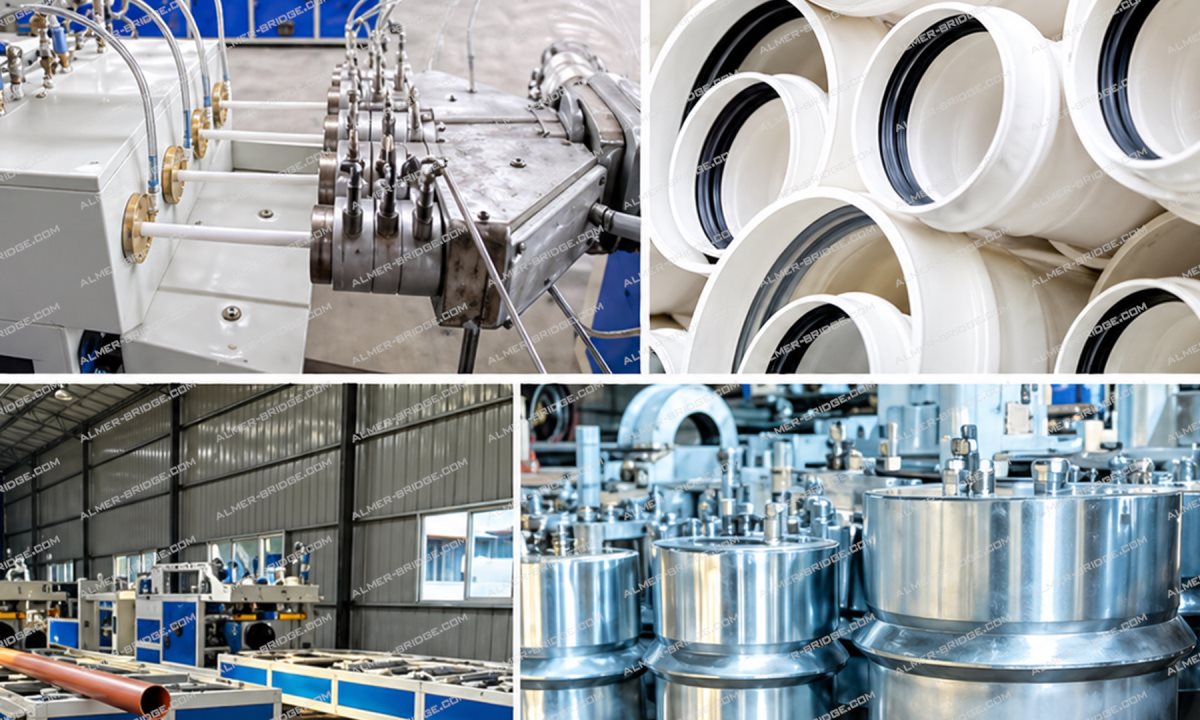  Экструзионная линия для производства труб из ПВХ/НПВХ/ХПВХ KWXP-160-PVC (1)