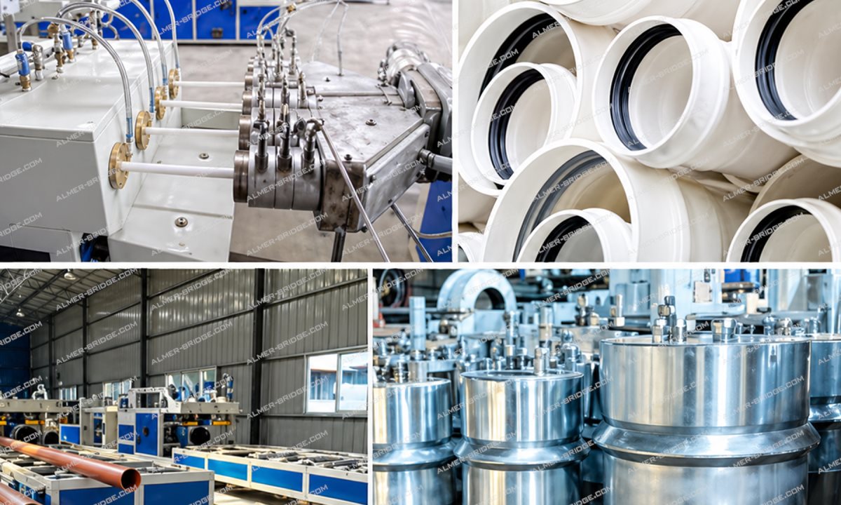  Экструзионная линия для производства труб из ПВХ/НПВХ/ХПВХ KWXP-315-PVC (1)