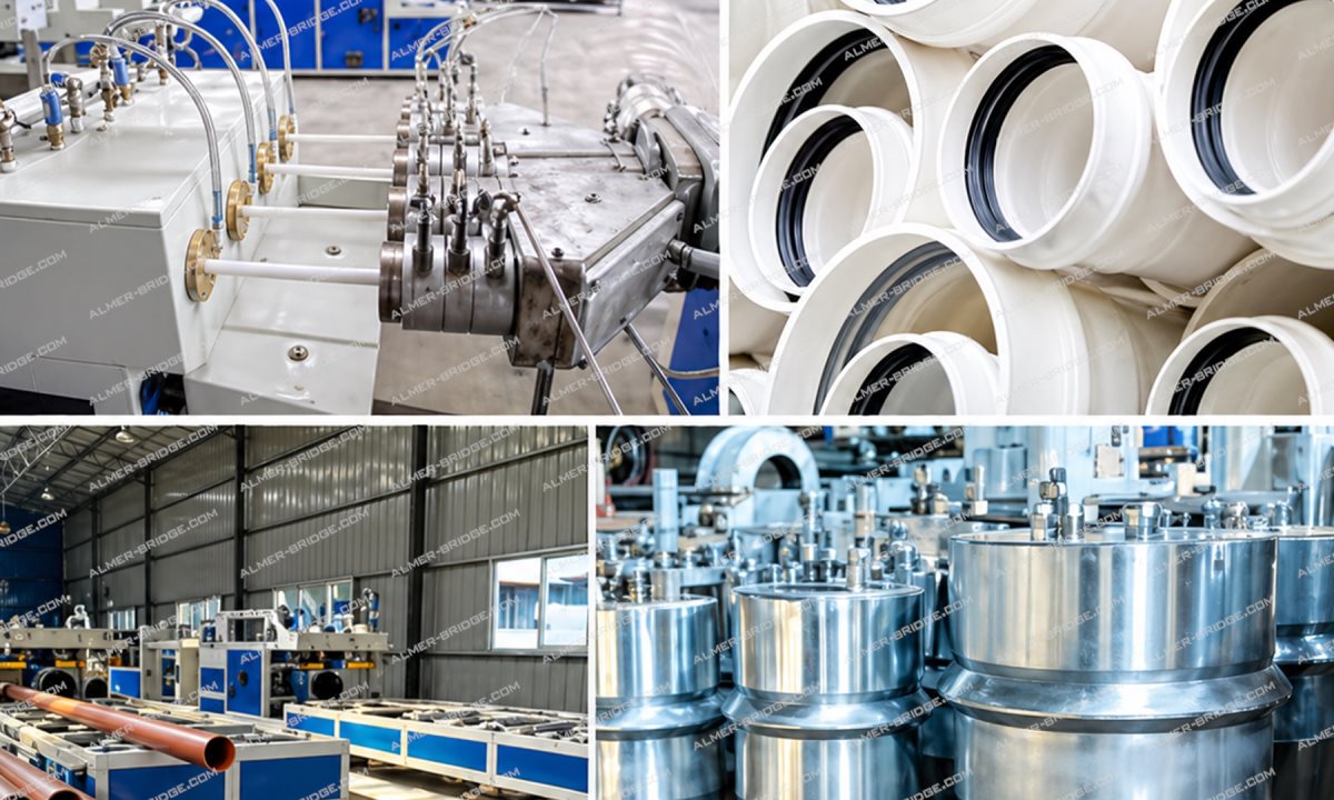  Экструзионная линия для производства труб из ПВХ/НПВХ/ХПВХ KWXP-630-PVC (1)